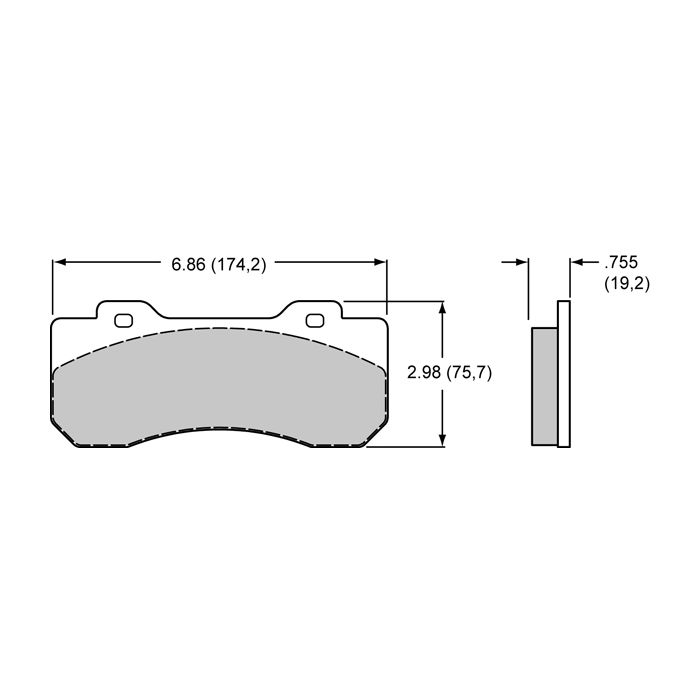 Wilwood 150-TX1-10120K TX1 10120 Off-Road Armored Brake Pads .755