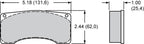 Pastillas de freno Wilwood 15A-10154K-B PolyMatrix A 9225 High-Temperature Racing Pads 1.00 rodadas