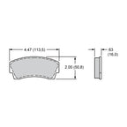 Wilwood 15A-5936K PolyMatrix A 8716 High Temperature Competition Brake Pads .63