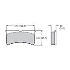 Wilwood 15H-8114K-B PolyMatrix H 7420 High-Temperature Racing Brake Pads .80 Bedded