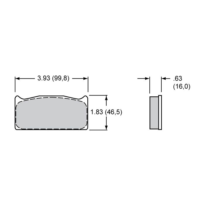 Wilwood 15J-10498K-B PolyMatrix J 8316 High-Temperature Racing Brake Pads .63 Bedded