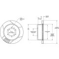 Wilwood 160-15472-GTB GT Disco de freno ventilado de 14,25 pulgadas