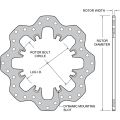 Rotor de montaje dinámico Wilwood 160-5538 de acero perforado con superficie festoneada 12.19