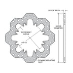 Wilwood 160-5538 Dynamic Mounting Scalloped Surface Drilled Steel Rotor 12.19