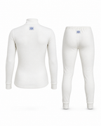 Ropa interior ignífuga conjunto de cuello alto y pantalón FMIC.Pro blanco FIA 2036 8856-2018 talla S