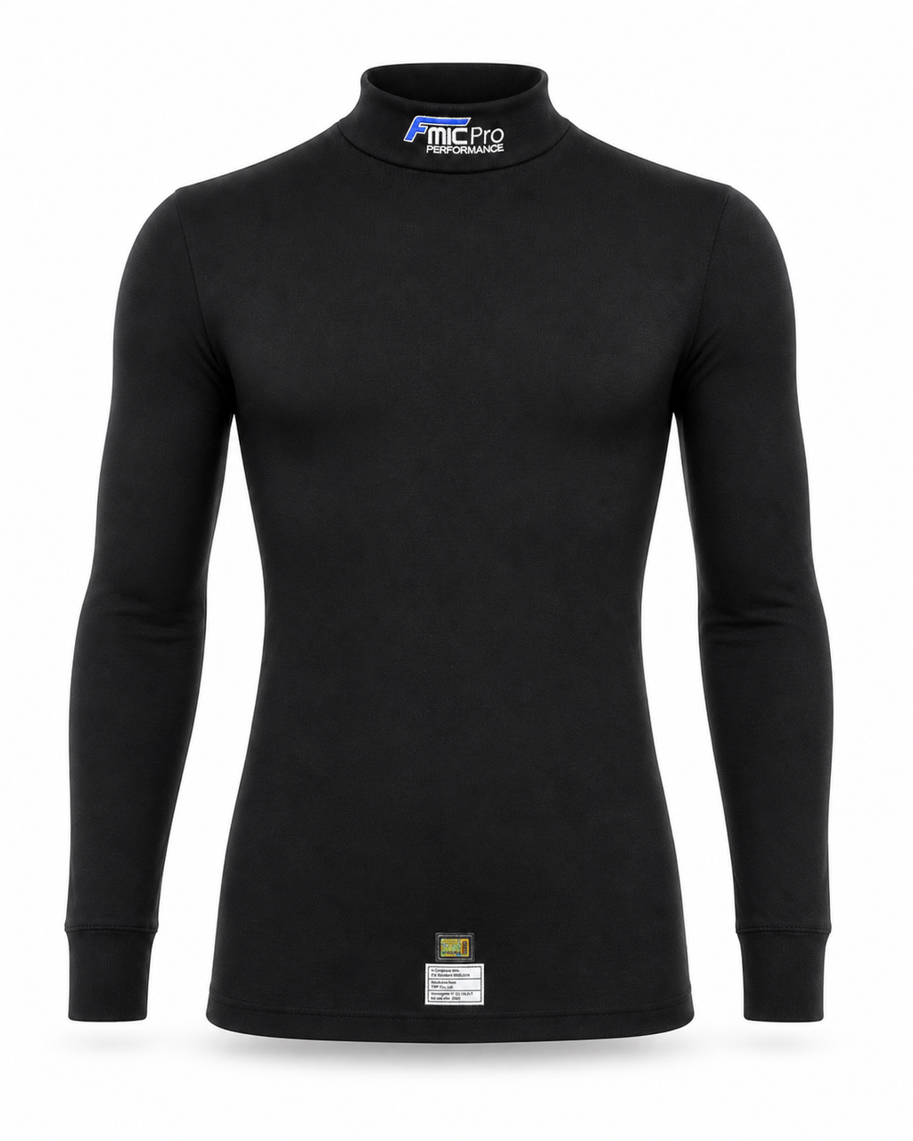 Ropa interior ignífuga conjunto de cuello alto y pantalón FMIC.Pro negro FIA 2036 8856-2018 talla L