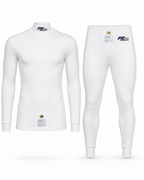 Ropa interior ignífuga conjunto de cuello alto y pantalón FMIC.Pro blanco FIA 2036 8856-2018 talla L