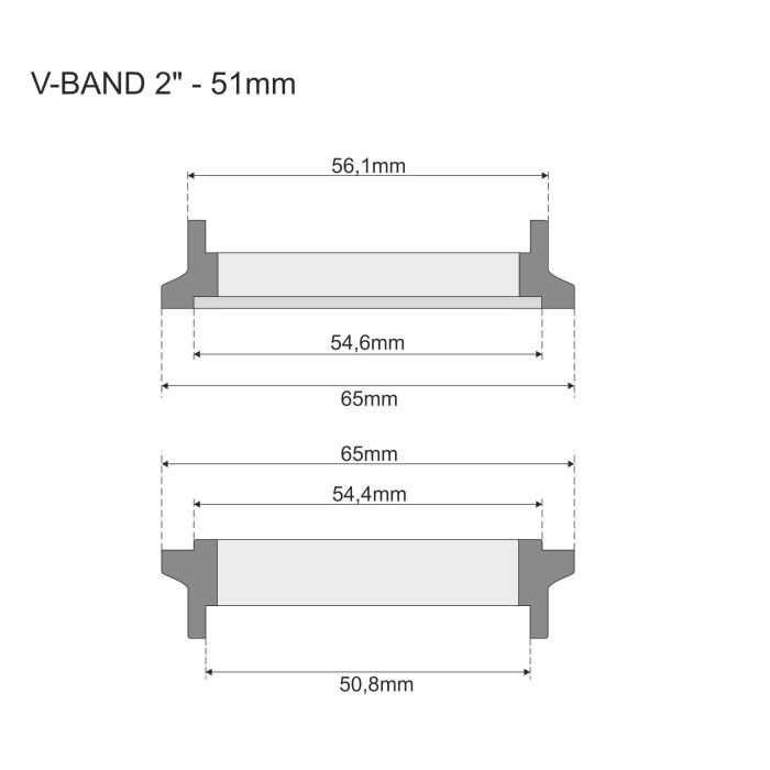 51mm 2" FMIC PRO V-BAND Clamp