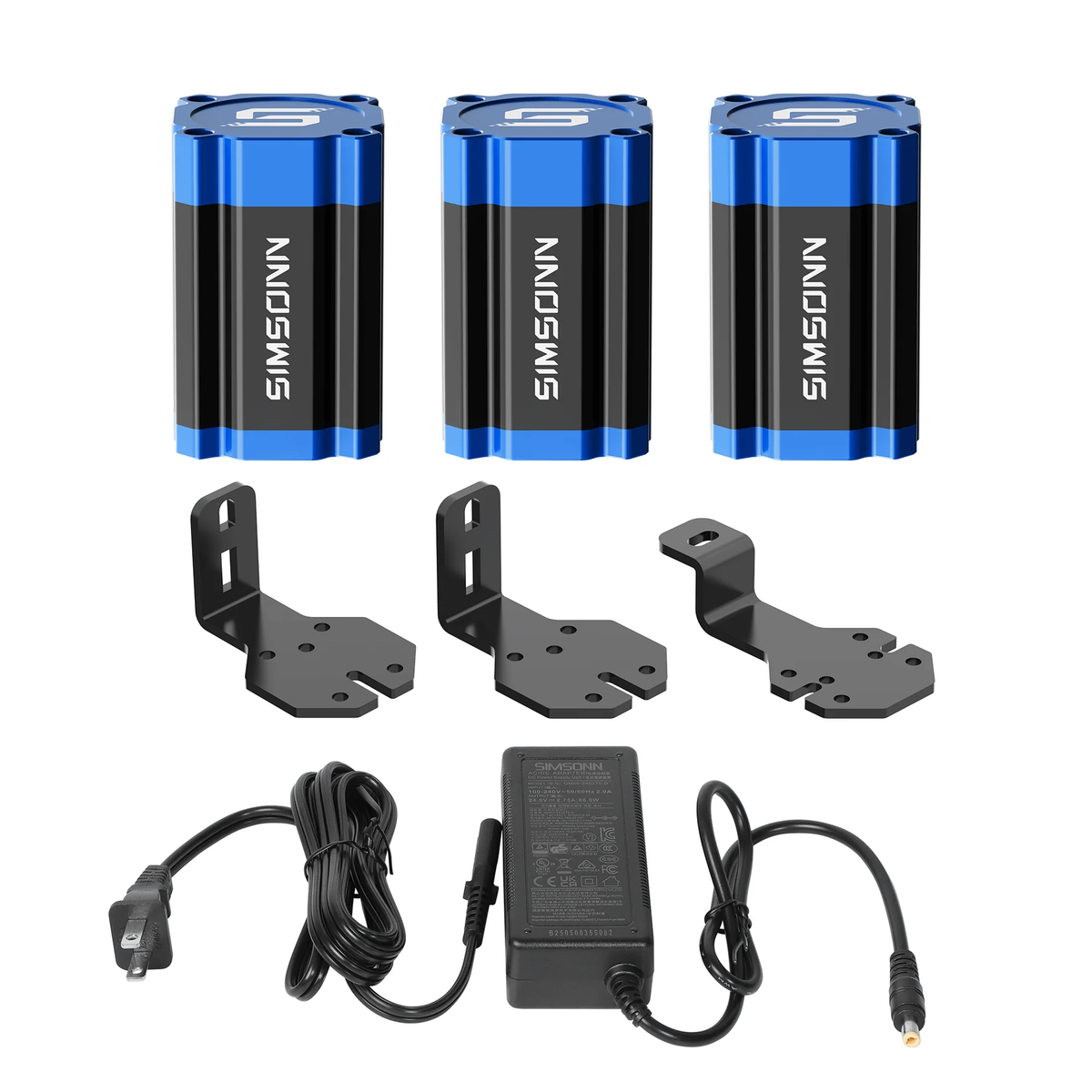 Reactor de pedales para respuesta de vibración SIMSONN VAM Pro Linear Motor Simulador Simracing pack de 3 con fuente de alimentación