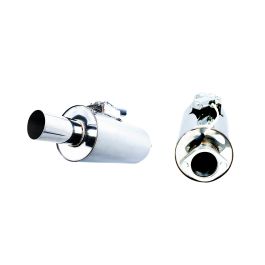 Round body muffler XForce with Varex system 17,78cm x 38,1cm