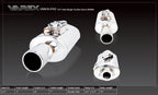 Silenciador de cuerpo ovalado XForce con sistema Varex 13,97 cm x 24,13 cm x 38,1 cm