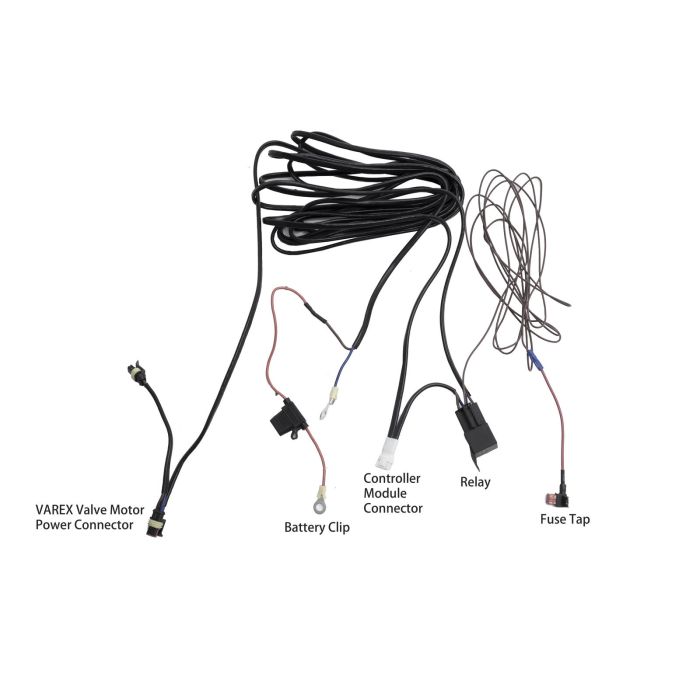 Arnés de cableado simple/doble Varex para aplicaciones de cableado fijo (sin caja de control ni teclados)