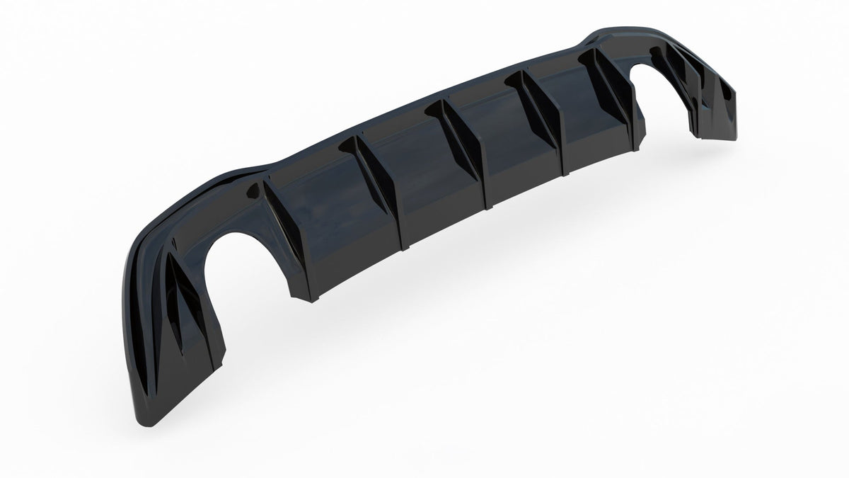 Difusor trasero (estilo GTI) con escape para Volkswagen Golf Mk8