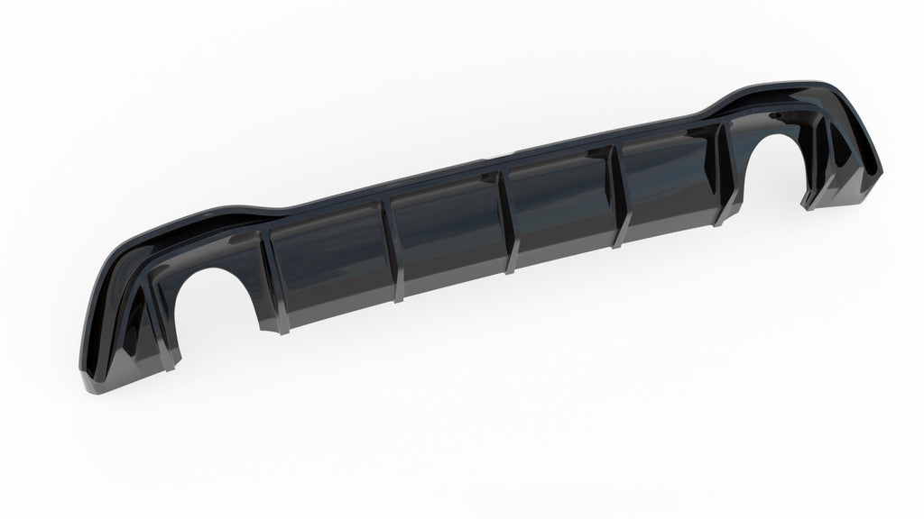 Difusor trasero (estilo GTI) con escape para Volkswagen Golf Mk8