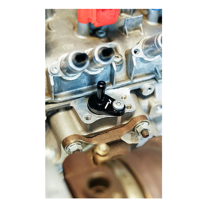 RacingLine Replacement Machined Aluminum Coolant Outlet for VW Audi Seat Cupra Skoda 2.0 TSI EA888.3 EA888.4