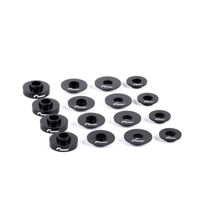 RacingLine subframe alignment kit for VW Golf and Audi A3 S3 8V MQB Evo models.