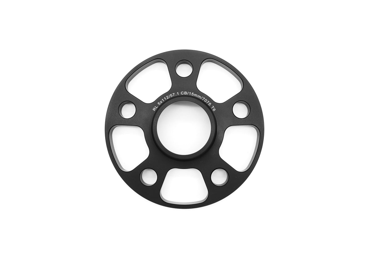 Separadores de rueda hubcéntricos RacingLine con tornillos de asiento cónico, 15 mm de ancho, pareja