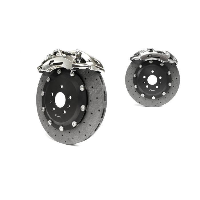 Kit de frenos de carbono RacingLine Stage 3+ de 380 mm y 6 pistones MQB MQB evo negro