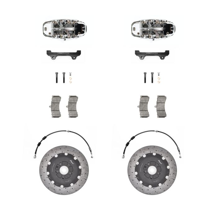 Kit de frenos de carbono RacingLine Stage 3+ de 380 mm y 6 pistones MQB MQB evo negro