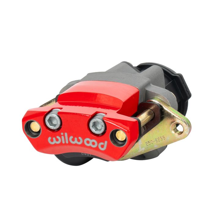 Pinza de freno de estacionamiento eléctrico Wilwood 120-17014 con montaje flotante, derecha, 1 pistón, color rojo.