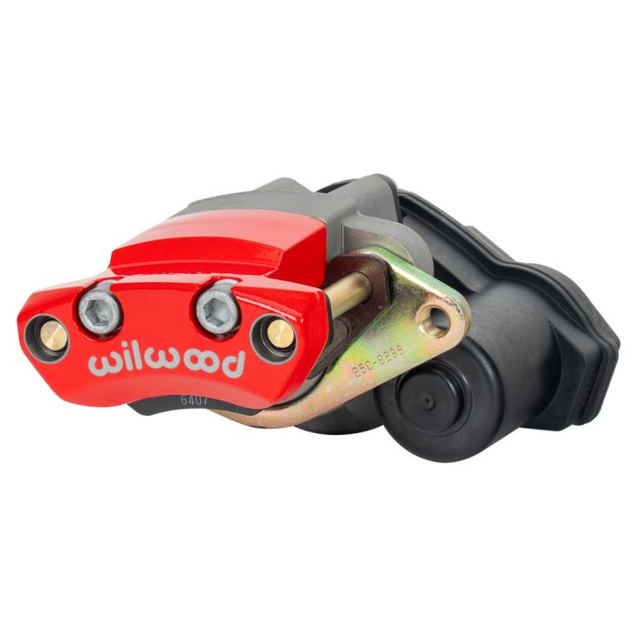Pinza de freno de estacionamiento eléctrico Wilwood 120-17015 con montaje flotante, izquierda, 1 pistón, color rojo.