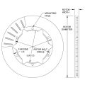 Rotor de paletas Wilwood 160-3450 Ultralite 30 10.50