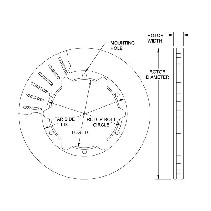 Wilwood 160-3450 Ultralite 30 10.50 Vane Rotor