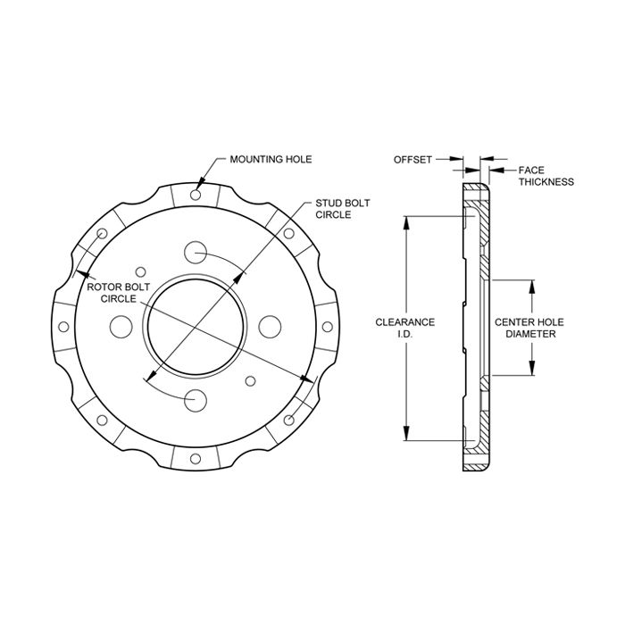 Wilwood 170-8405 Big Brake Lid, Short Offset 1.160