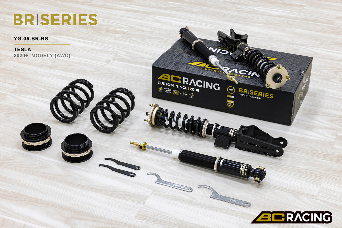 Coilovers BC Racing YG-05-BR-RS para Tesla Model Y AWD 2020+