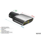 167 × 60 mm Oval Universal Exhaust Muffler Tip, 120 mm Length, 55 mm Mounting Diameter.