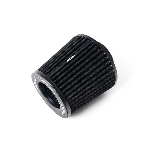 Filtro de aire Ramair ProMax grande universal plisado con cuello de goma de 80 mm en airbox cerrado