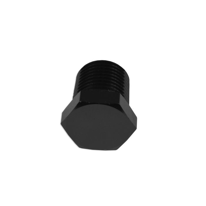 1/8 NPT Hex Head Plug Stopper Male Fuel Oil Black Adapter