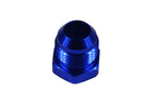 Tapón adaptador AN -8 AN8 JIC abocardado con puerto hexagonal azul