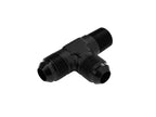 Adaptador en T de 3/4 NPT a AN12 JIC Flare para combustible y aceite negro