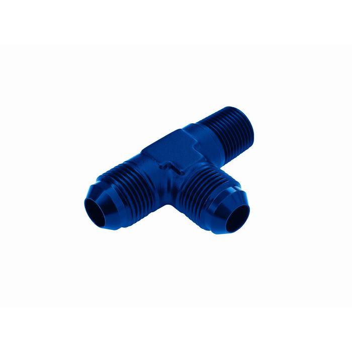 3/4 NPT to AN12 JIC Flare T-PIECE fuel oil adapter, blue