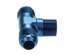 Adaptador en T de 1/4 NPT a AN6 JIC Flare para combustible y aceite azul