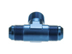 Adaptador en T de 1/4 NPT a AN6 JIC Flare para combustible y aceite azul