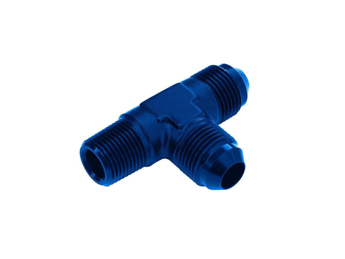 Adaptador en T de 1/4 NPT a AN6 JIC Flare para combustible y aceite