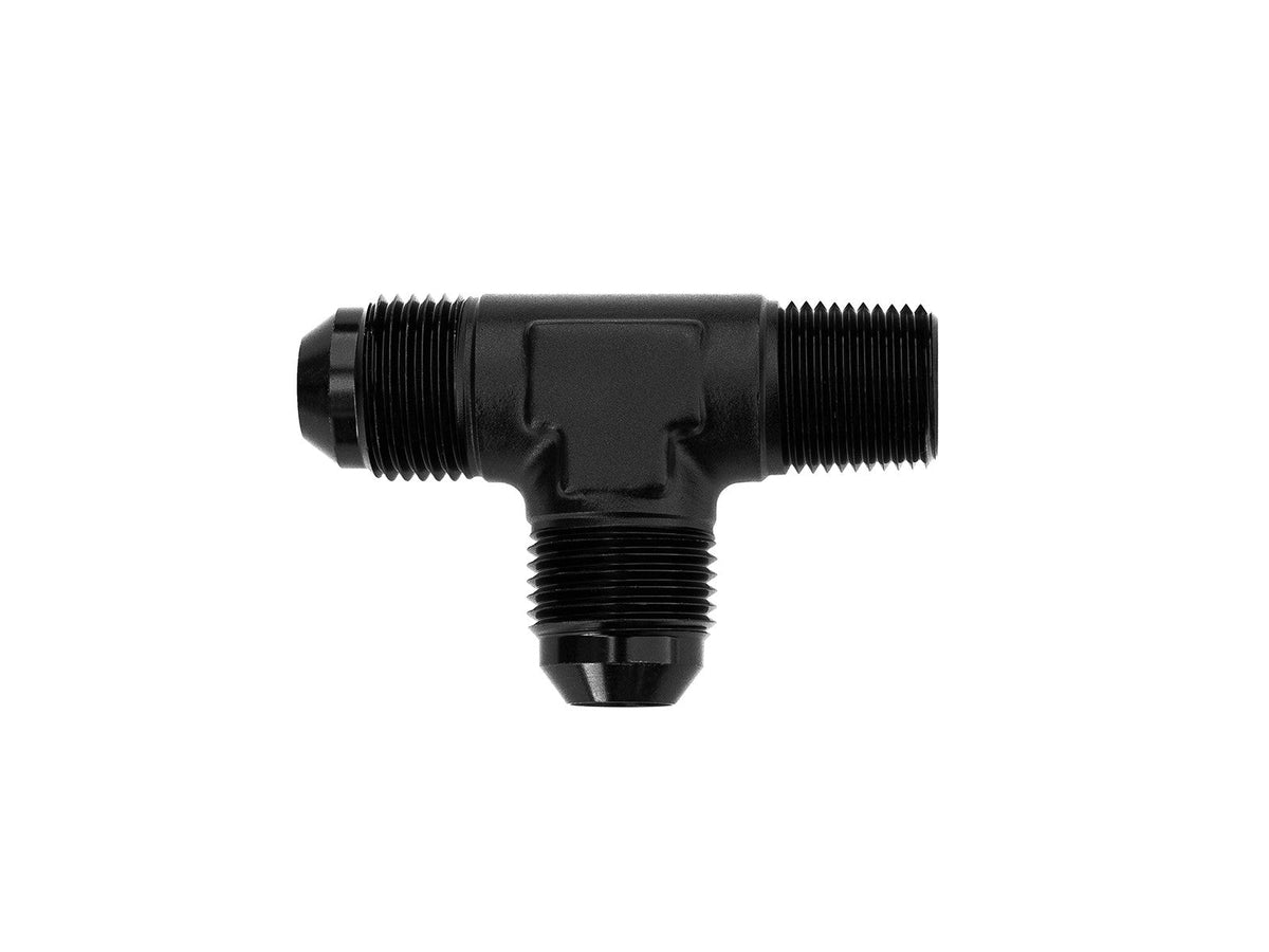 Adaptador en T de 3/8 NPT a AN8 JIC Flare para combustible y aceite