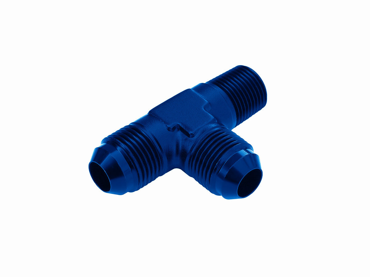 Adaptador en T de 3/8 NPT a AN8 JIC Flare para combustible y aceite