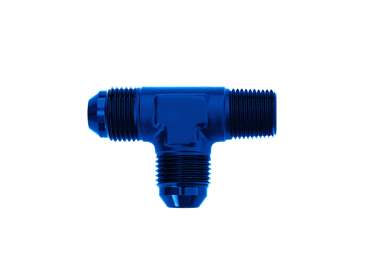 Adaptador en T de 3/8 NPT a AN8 JIC Flare para combustible y aceite
