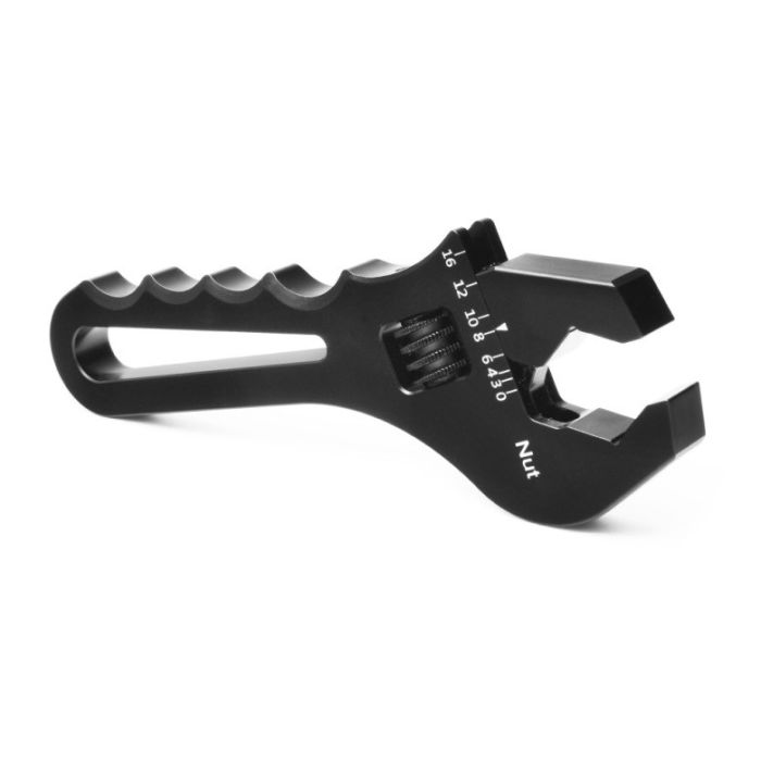 Nuke Performance aluminum AN adjustable wrench, from AN4 to AN-16