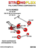 Alfa Romeo 147 156 GT 016076A: Kit de silentblocks de suspensión trasera SPORT