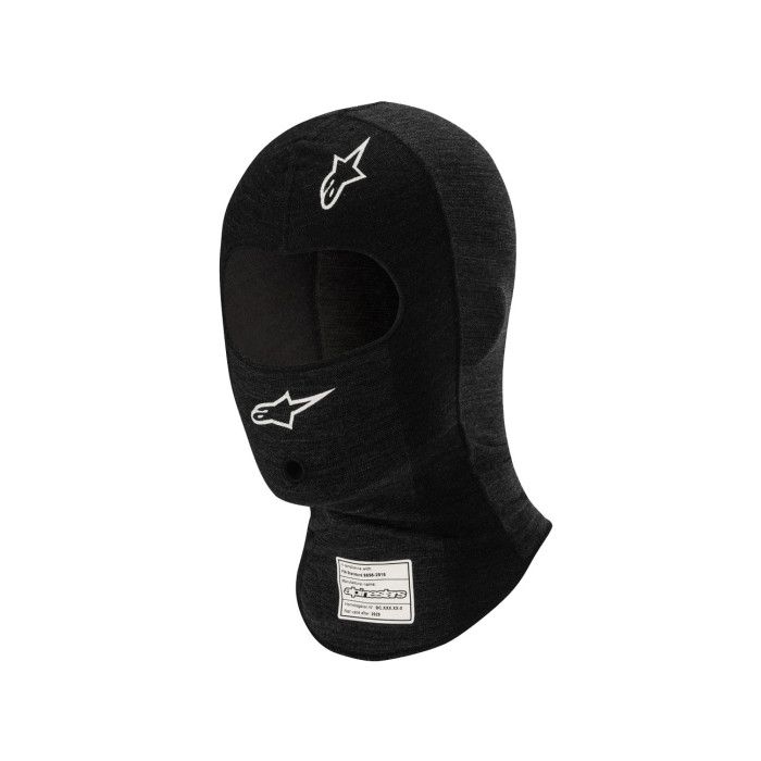 Pasamontañas Alpinestars Race V3 S/M negro, homologado por la FIA y la SFI.