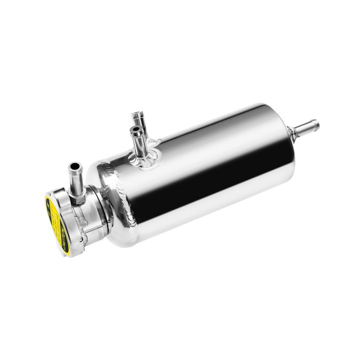 Polished alloy water tank, oil tank, 0.33 L round oil catch tank, fuel tank