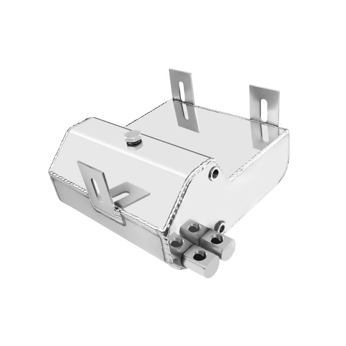 JRspec 2-liter polished aluminum alloy radiator expansion tank and oil tank