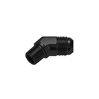 AN10 JIC Flare Straight Hose Adapter to 1/2 NPT 45', Black