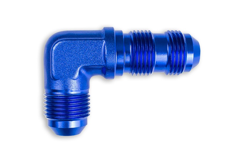 Adaptador AN10 JIC pasamuros macho 90° para manguera de combustible