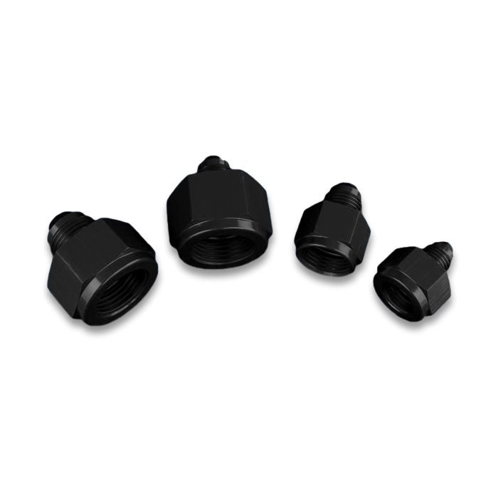 AN10 Female to AN6 Male JIC Hose Adapter, Black.