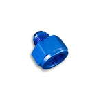 Adaptador AN10 hembra a AN6 macho JIC para manguera, color azul.